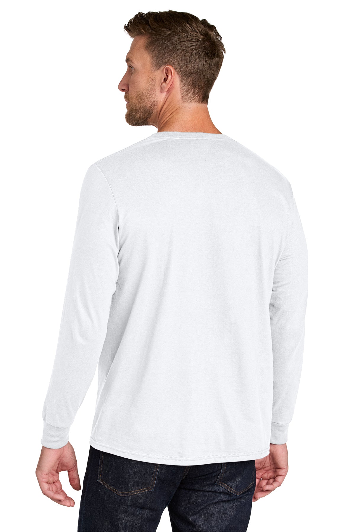 Jerzees Ultimate Unisex Ring Spun Long Sleeve Custom T-Shirts, White