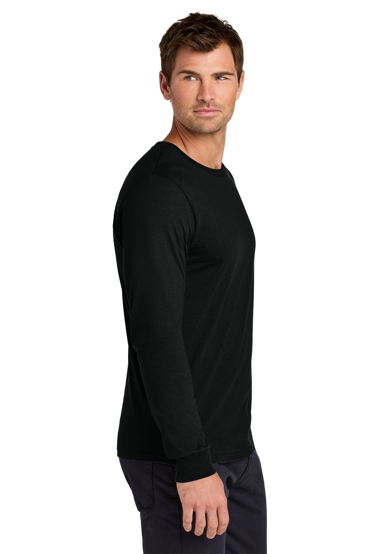 Jerzees Classics Unisex Cotton Long Sleeve Custom T-Shirts, Black