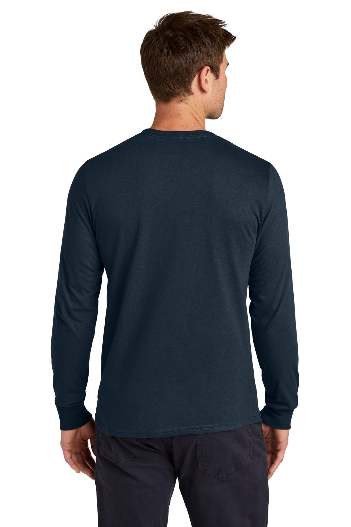 Jerzees Classics Unisex Cotton Long Sleeve Custom T-Shirts, J. Navy