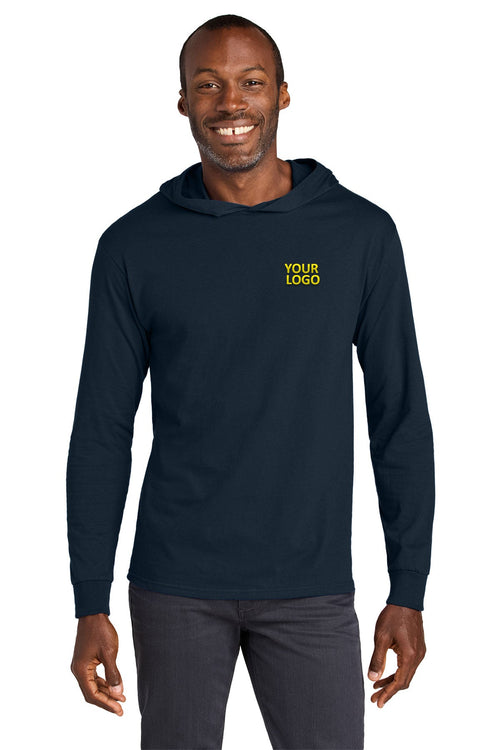 Jerzees Classics Unisex Cotton Long Sleeve Custom T-Shirts, J. Navy