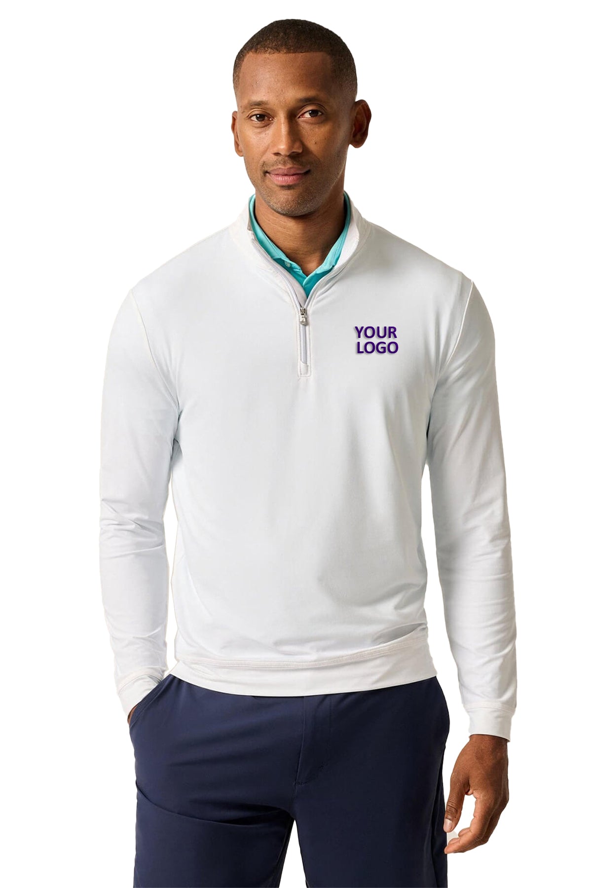 Johnnie O White JMKO100300 custom embroidered sweatshirts
