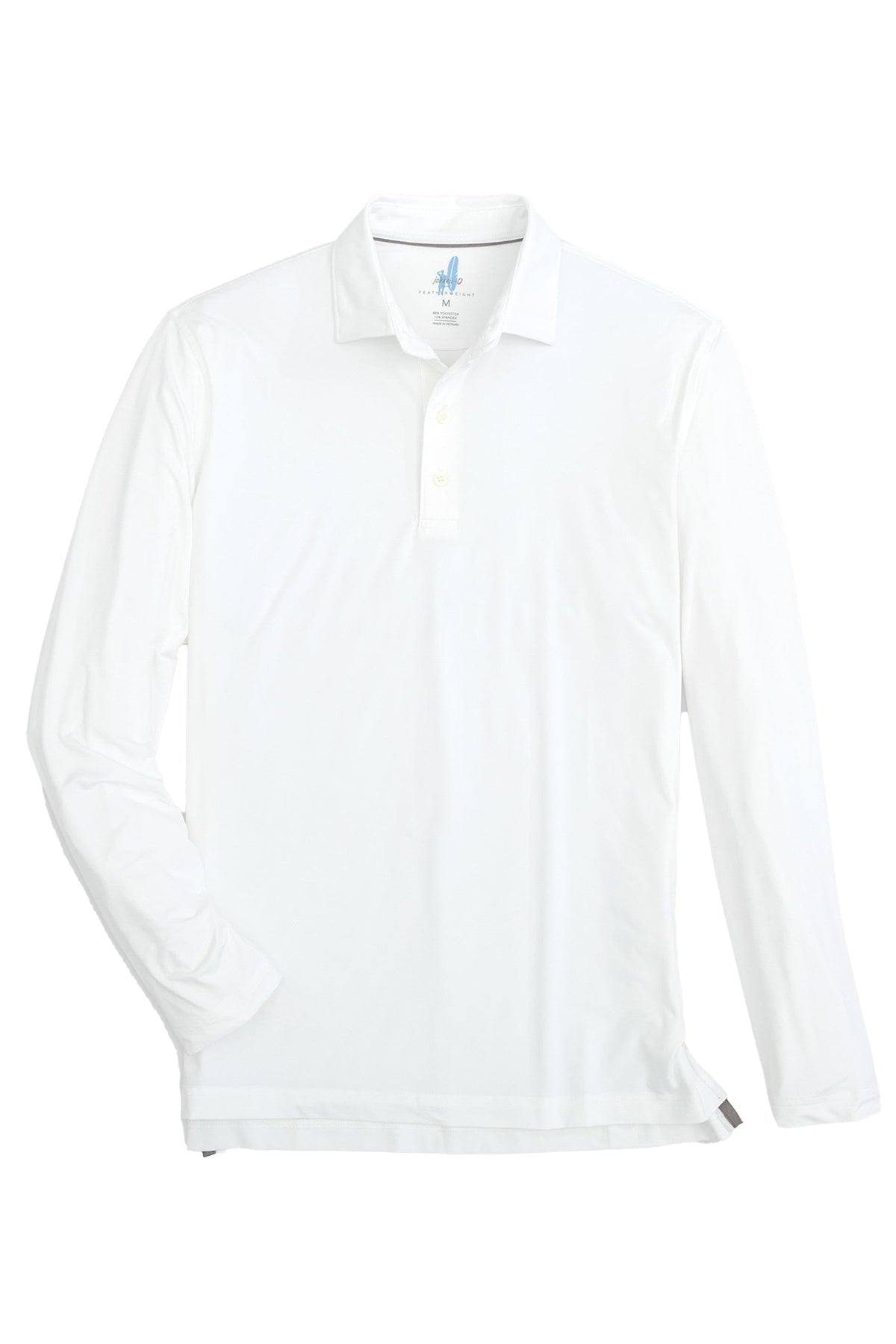 Johnnie-O Swing Long Sleeve Featherweight Custom Polos, White