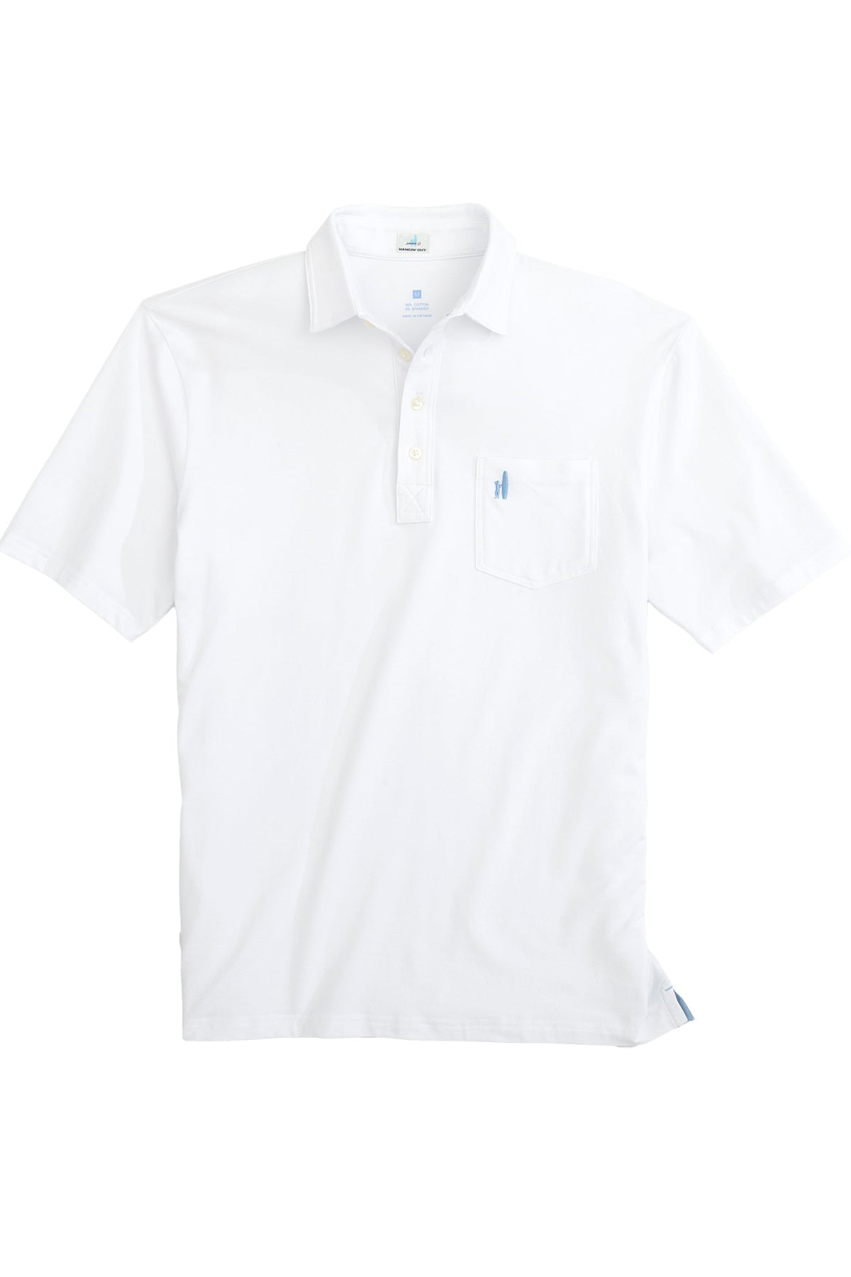 Johnnie O The Original 4 Button Custom Polos,  White