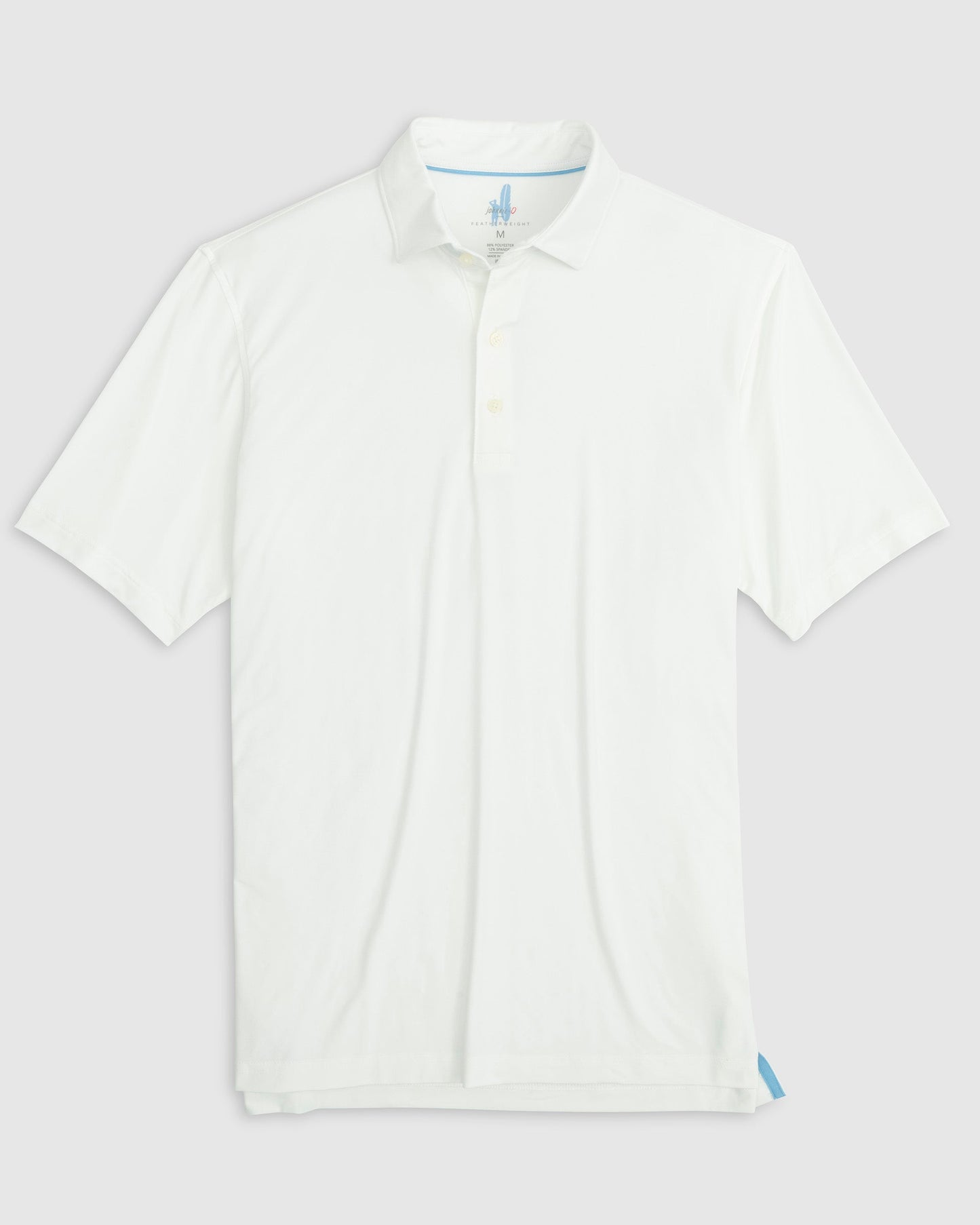 Johnnie-O Men's Huron Heathered Custom Polos, White [Cunningham & Associates, LLC]