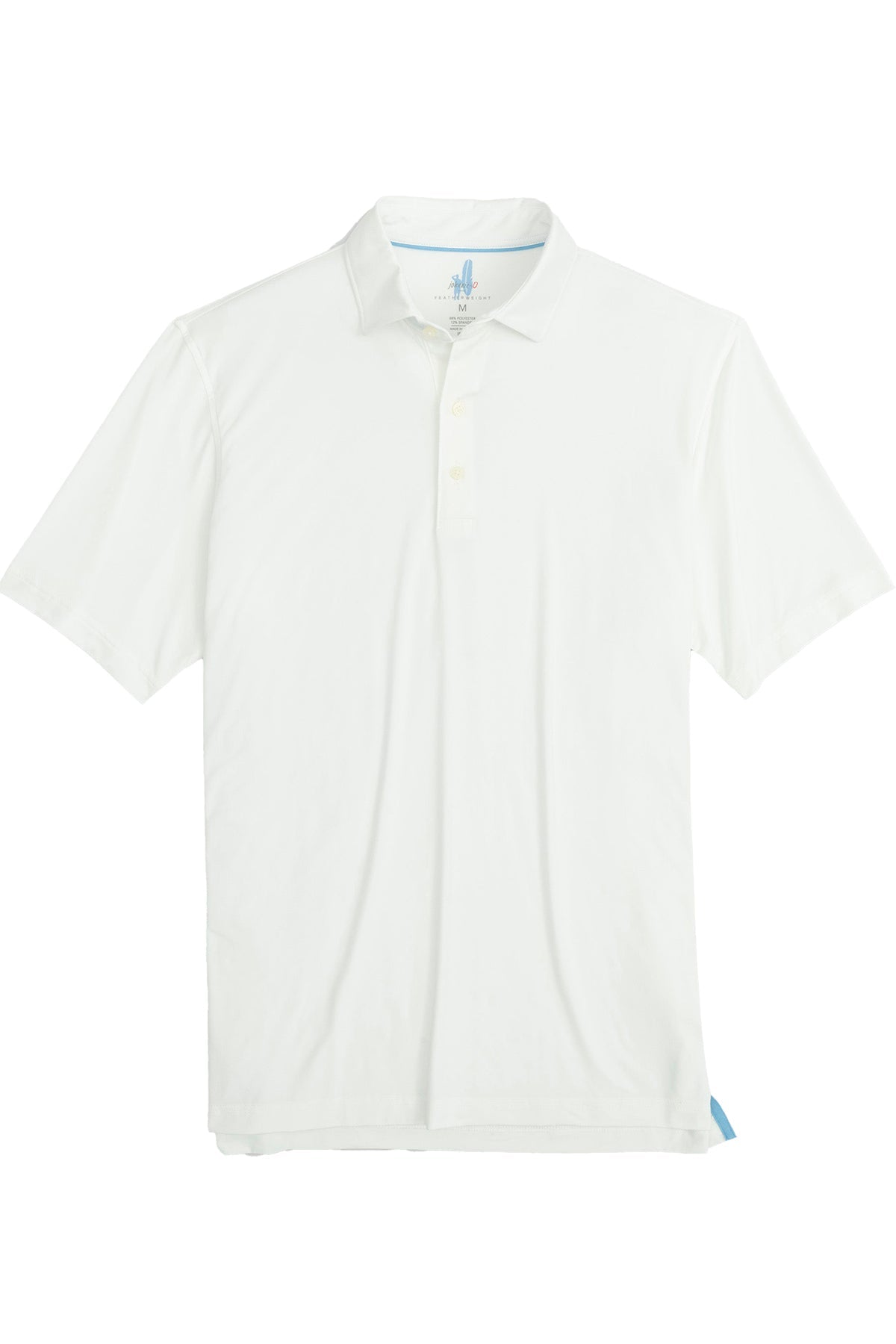 Johnnie-O Men's Huron Heathered Custom Polos, White [Fire Solutions]