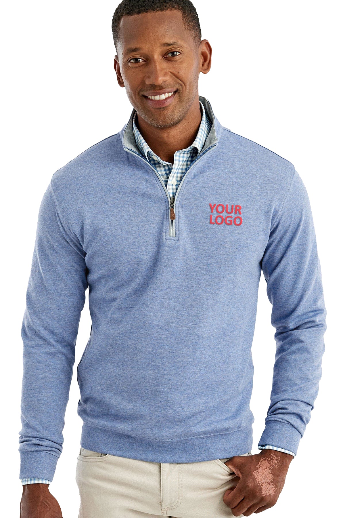 Johnnie O Laguna Blue JMKO1460 custom logo sweatshirts embroidered
