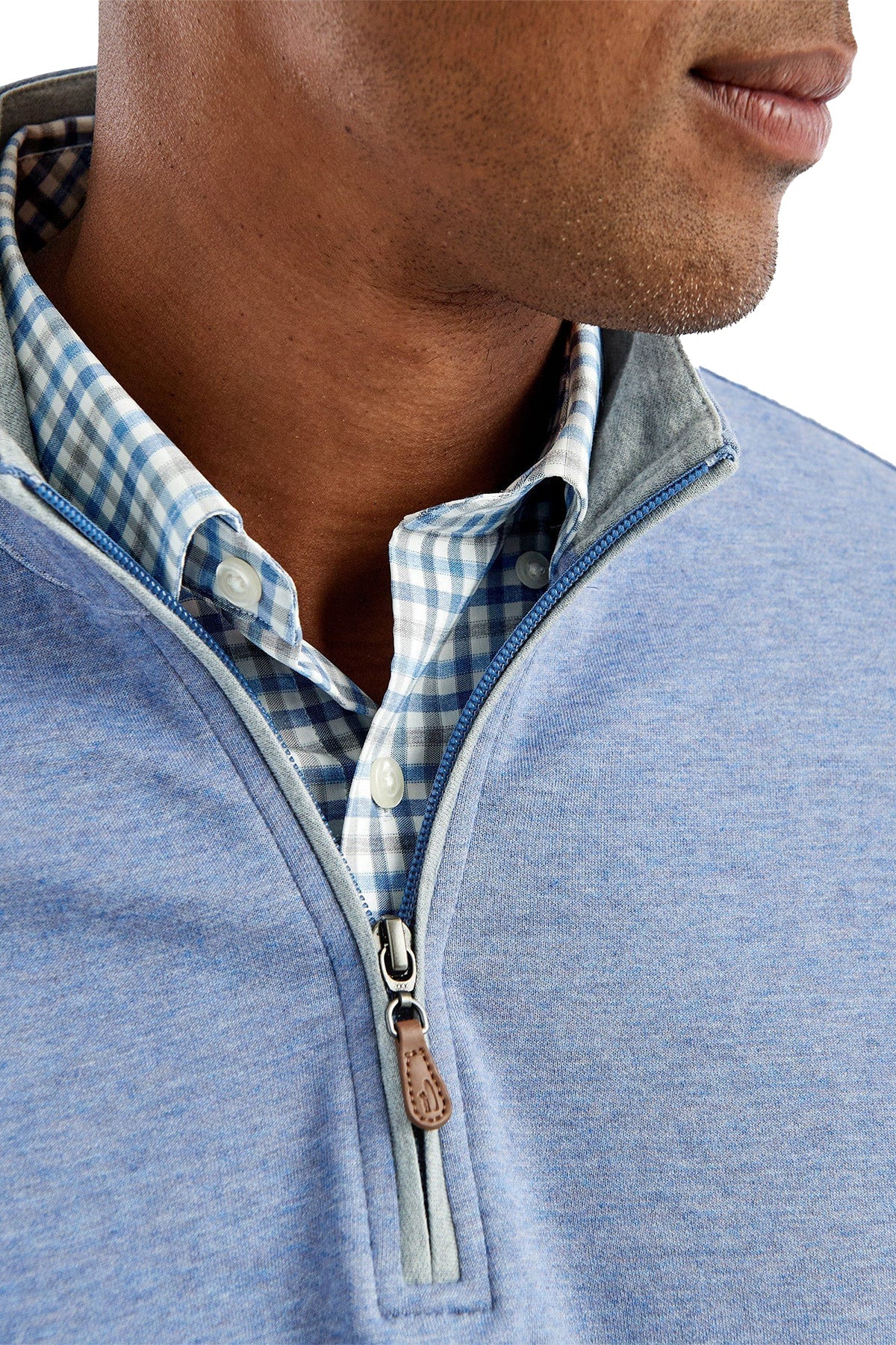 Custom Johnnie O Mens Sully 1/4 Zip Pullover JMKO1460 Laguna Blue [Executive Construction]
