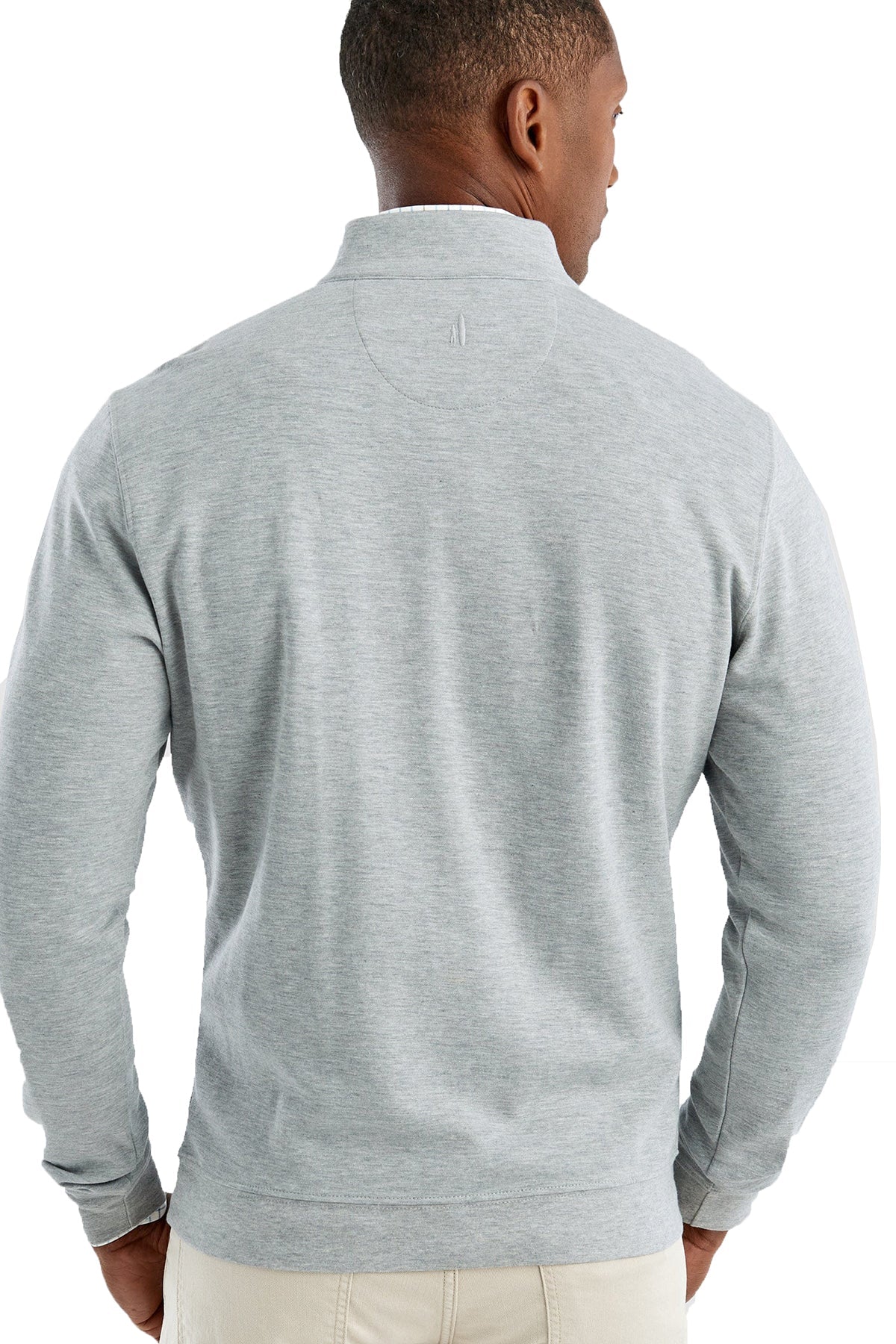 Custom Johnnie O Mens Sully 1/4 Zip Pullover JMKO1460 Light Gray [Executive Construction]