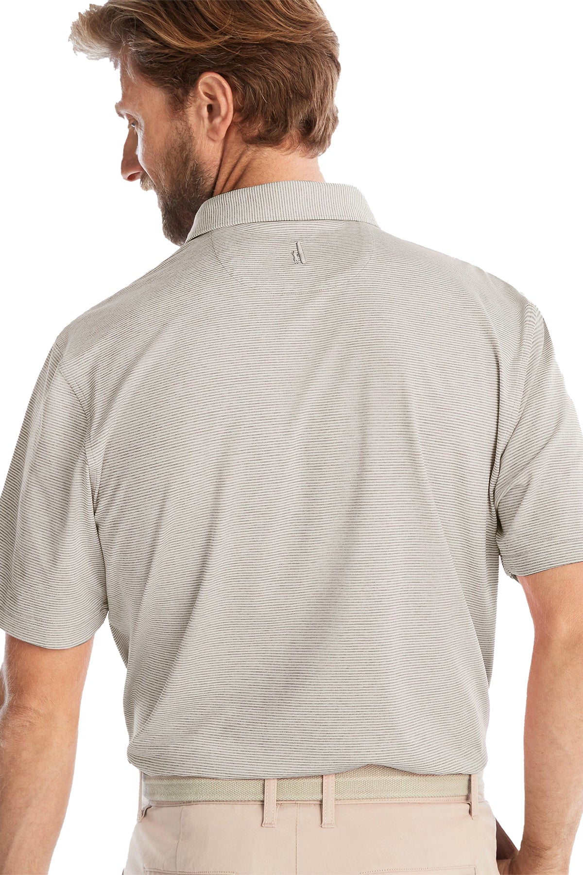 Custom Johnnie O Mens Lyndon Striped Polo JMPO2010 Meteor