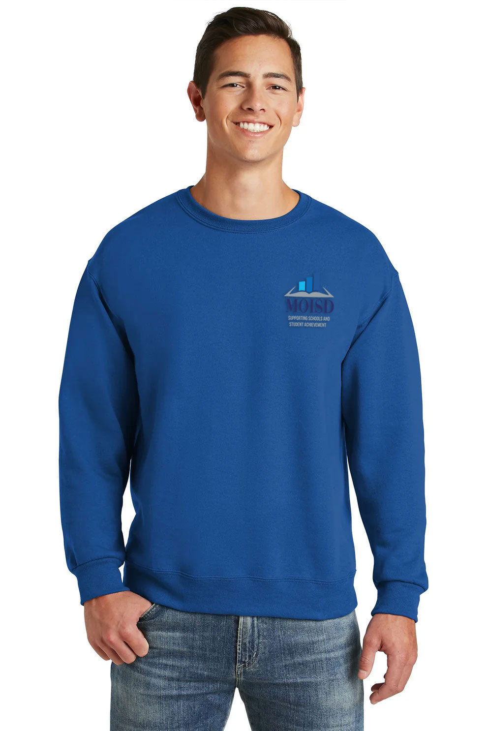 Jerzees NuBlend Crewneck Sweatshirt, Royal [Mecosta-Osceola ISD]