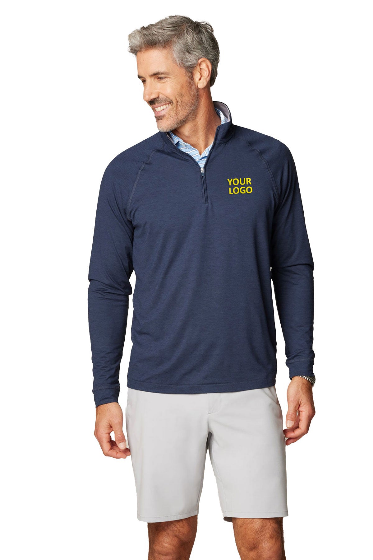 Johnnie O Freeborne Performance 1/4 Zip Custom Pullovers, Wake