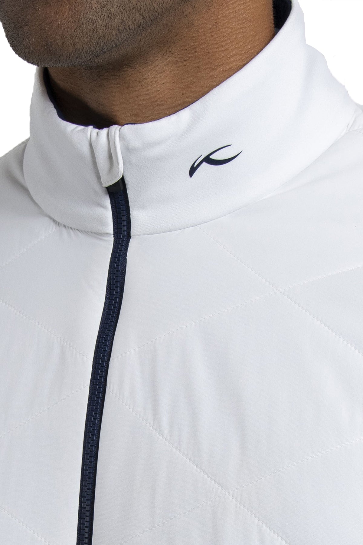 Kjus Release Custom Half-Zips, White/Atlanta Blue