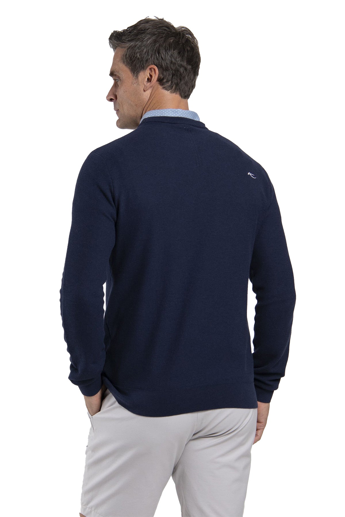 Kjus Crew Neck Custom Sweaters, Atlanta Blue