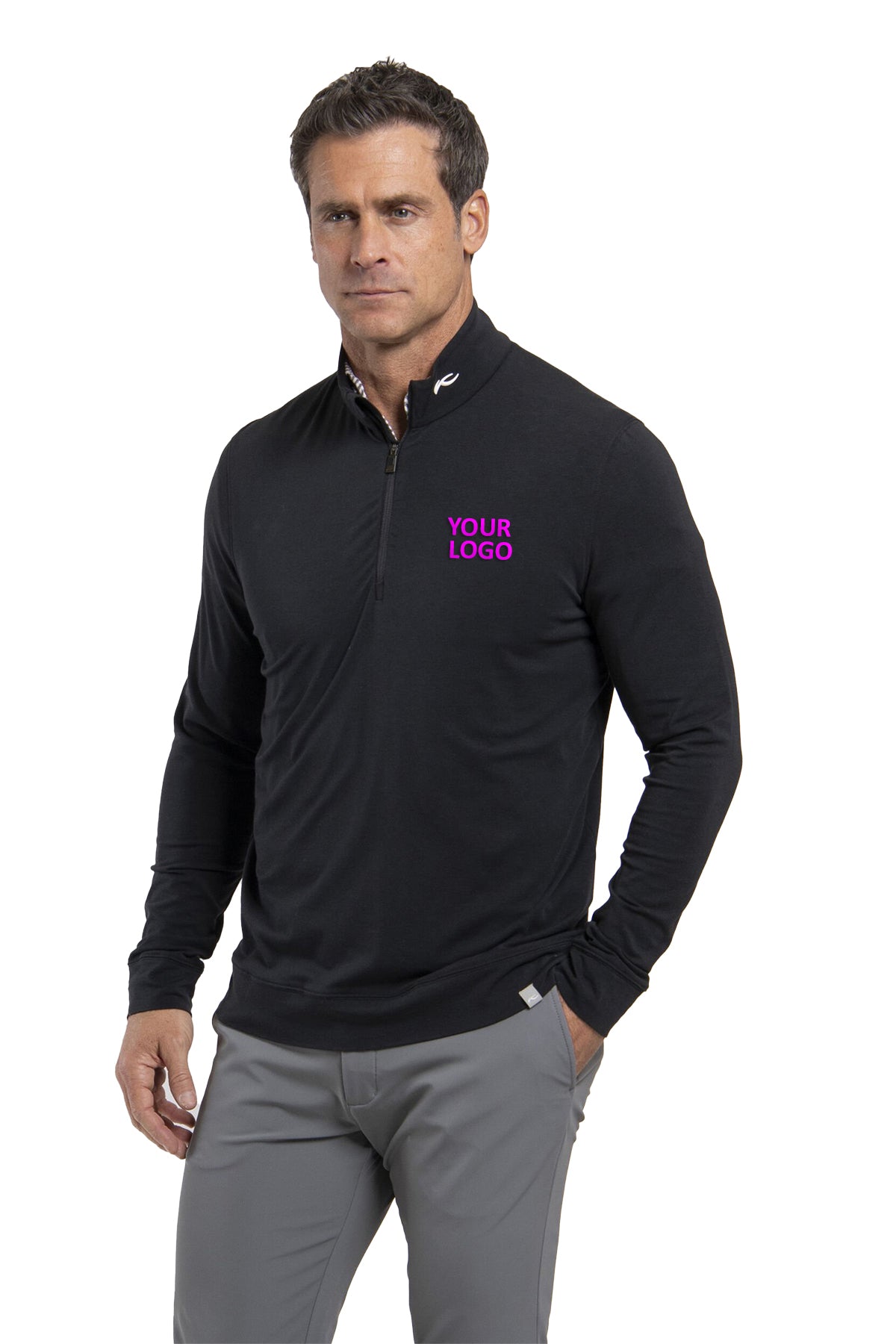 Kjus Hollow Pima Custom Half-Zips, Black
