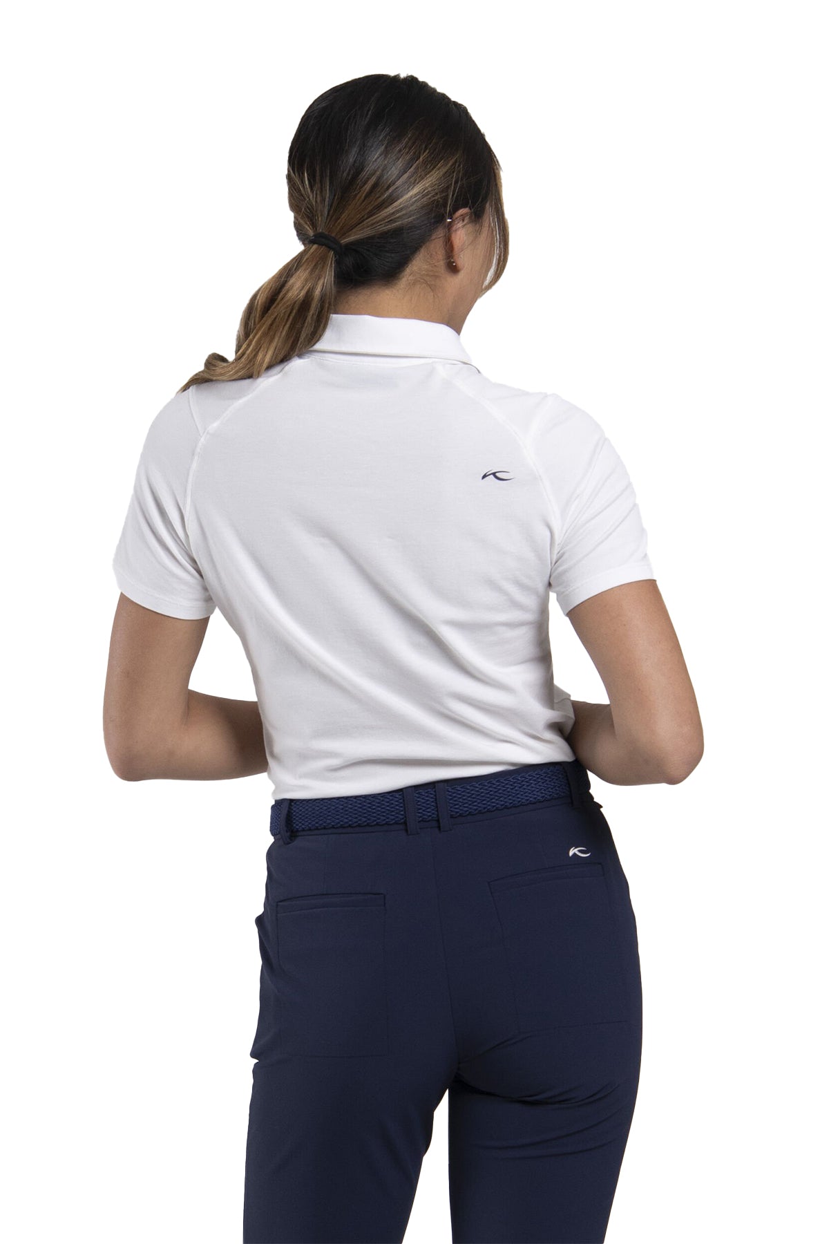 Kjus Women's Hollow Pima Custom Polos, White
