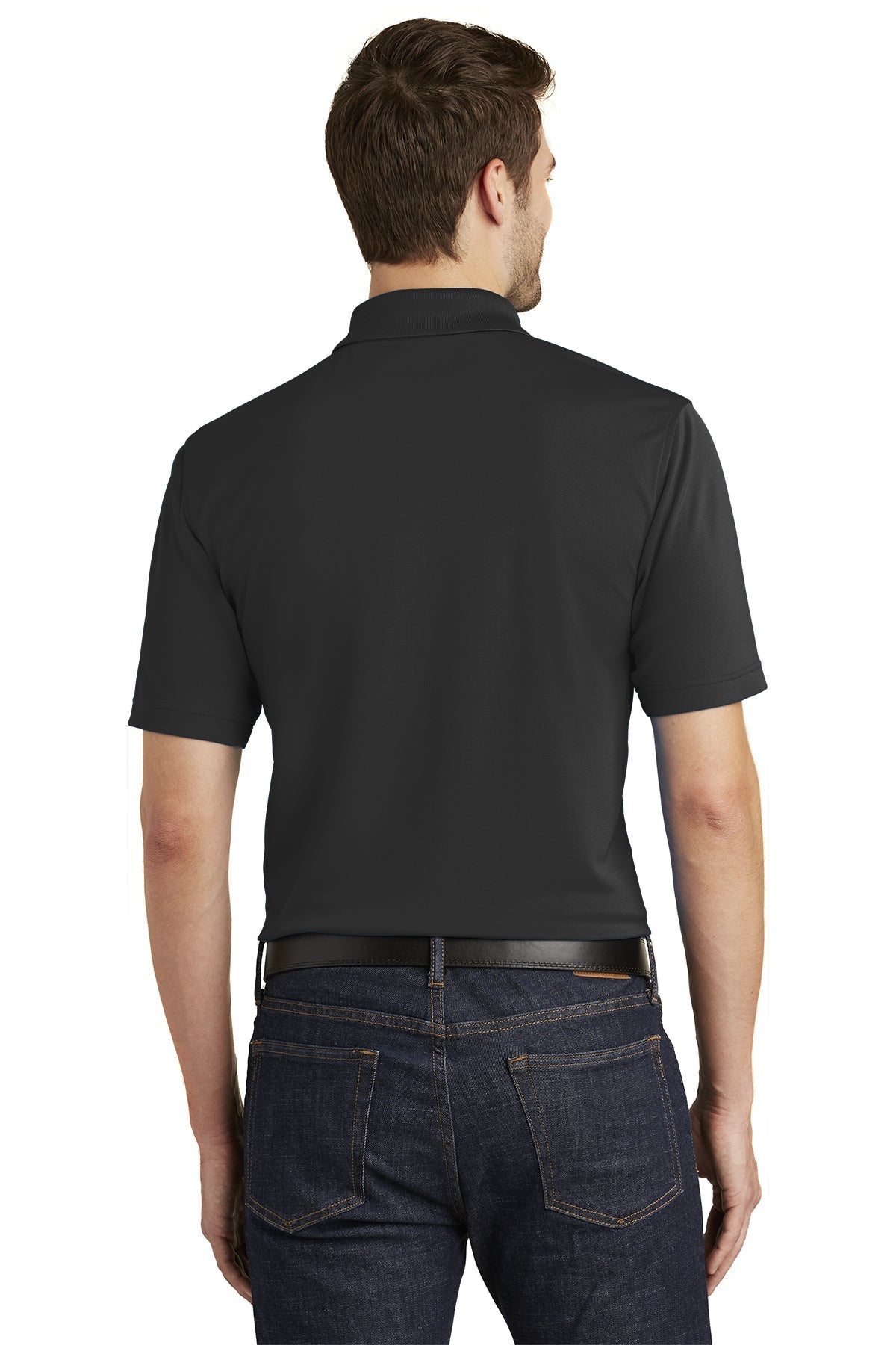 Port Authority Dry Zone UV Micro-Mesh Custom Polos, Deep Black [VergeSense]