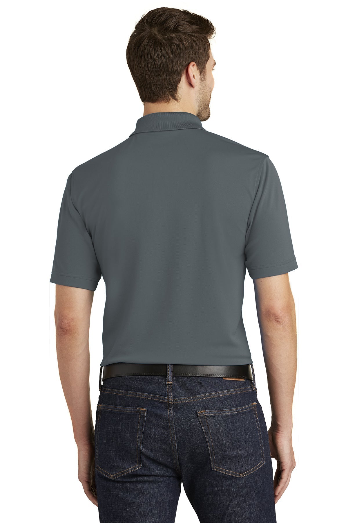 Port Authority Dry Zone UV Micro-Mesh Custom Polos, Graphite [CommStar Credit Union]