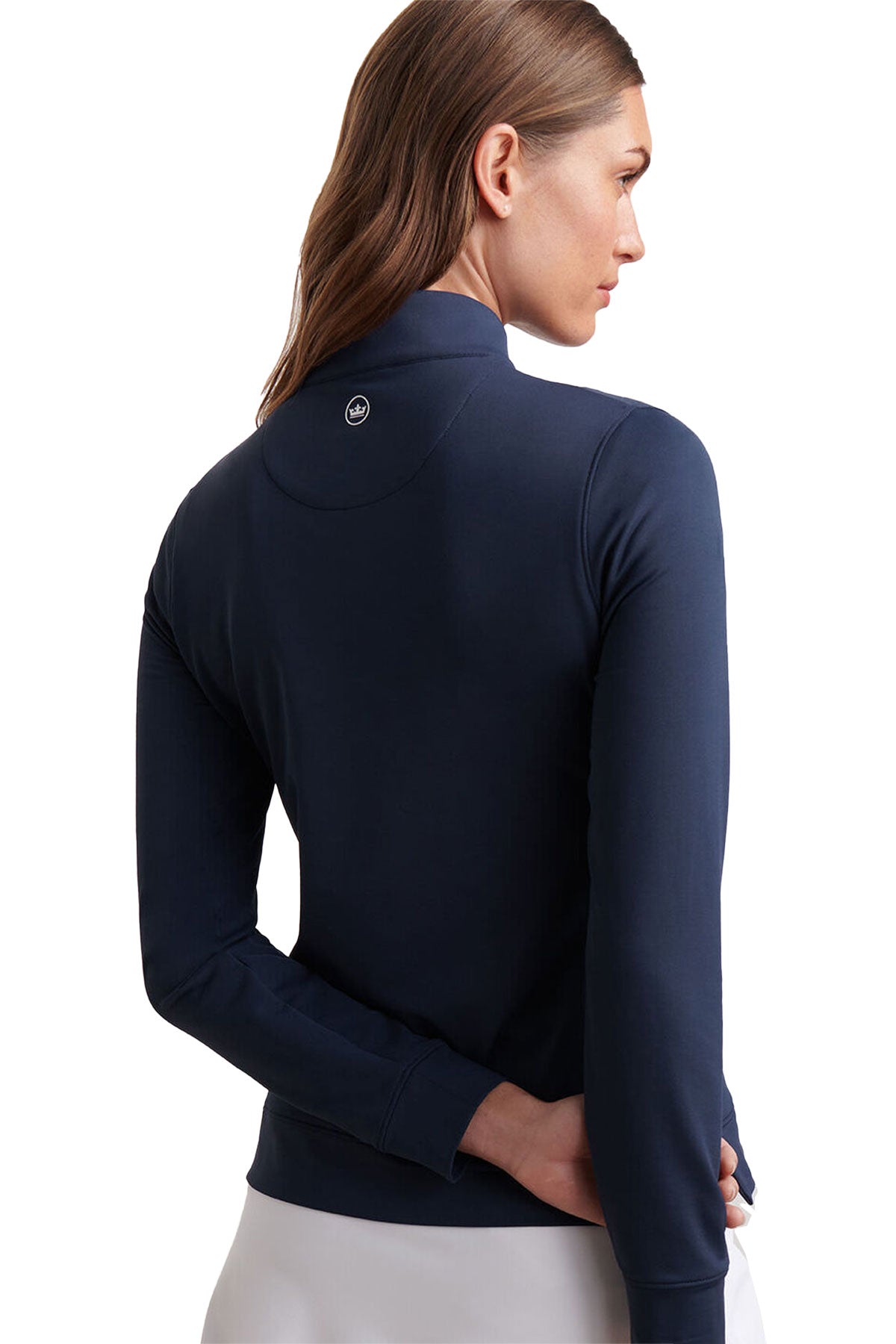 Peter Millar Womens Perth Performance Custom Quarter-Zips, Navy [Matos Builders]
