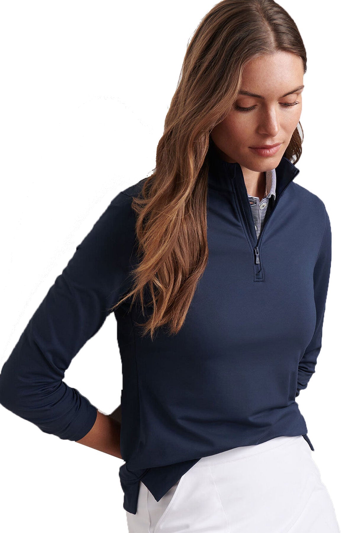 Peter Millar Womens Perth Performance Custom Quarter-Zips, Navy [RCCP]