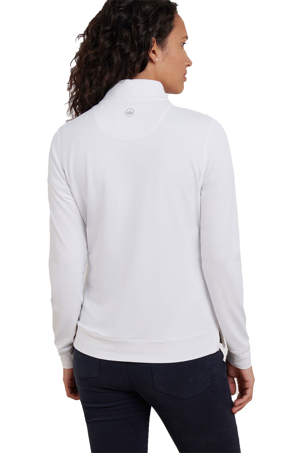 Peter Millar Womens Perth Performance Custom Quarter-Zips, White [GuidePoint Security]