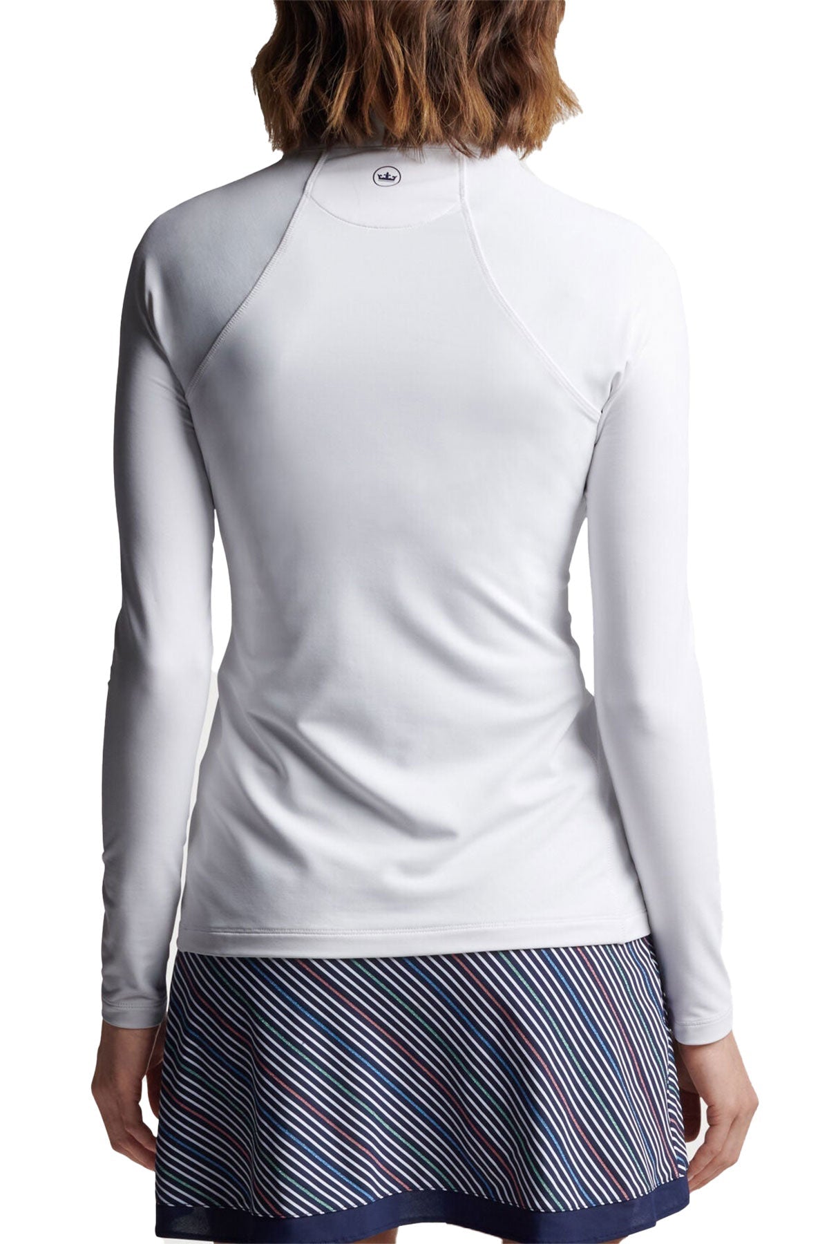 Peter Millar Womens Perth Branded Quarter Zips, White