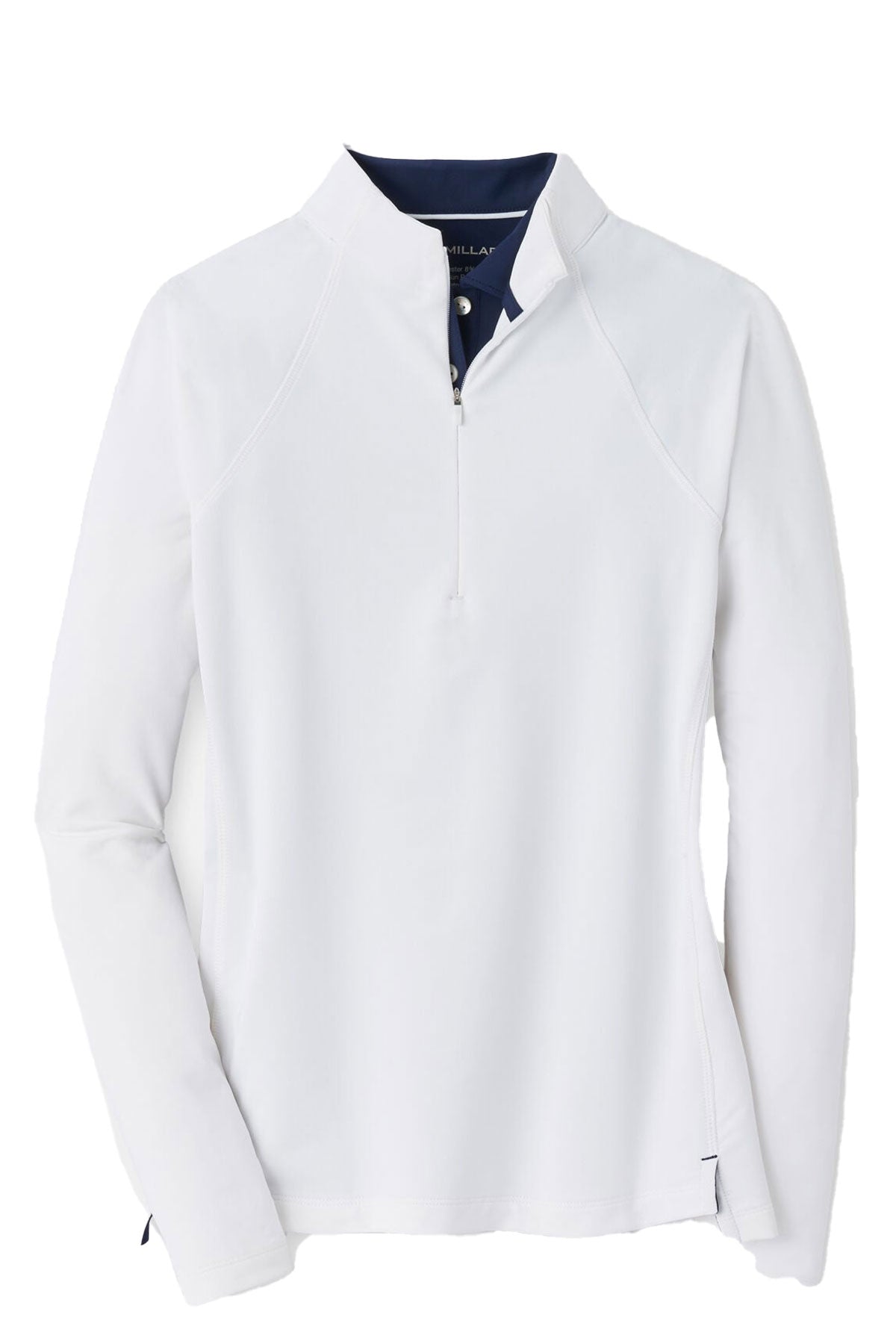 Peter Millar Womens Perth Branded Quarter Zips, White