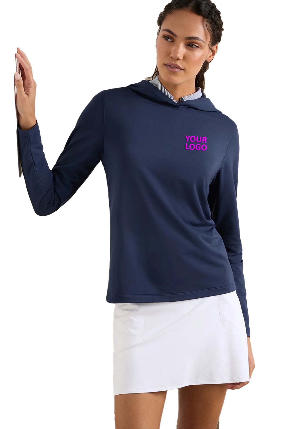 Peter Millar Women's Pine Performance Custom Hoodies, Navy