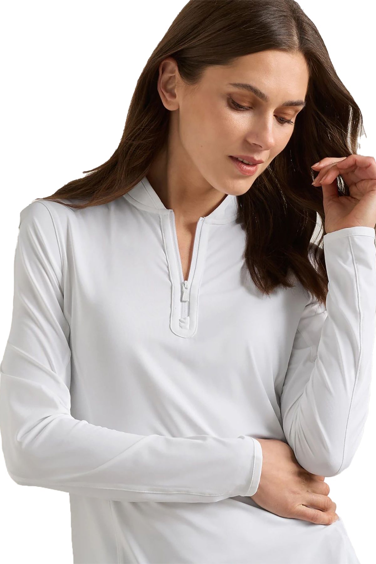 Peter Millar Women's Shadebreak Lightweight Custom Sun Shirts, White [August Grooming]