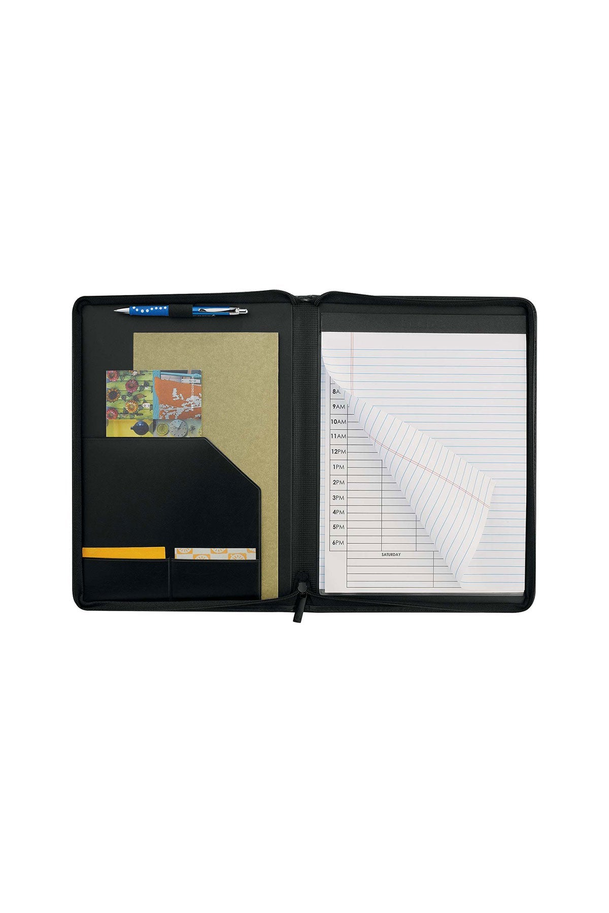 Windsor Impressions Zippered Padfolio 0551 Black
