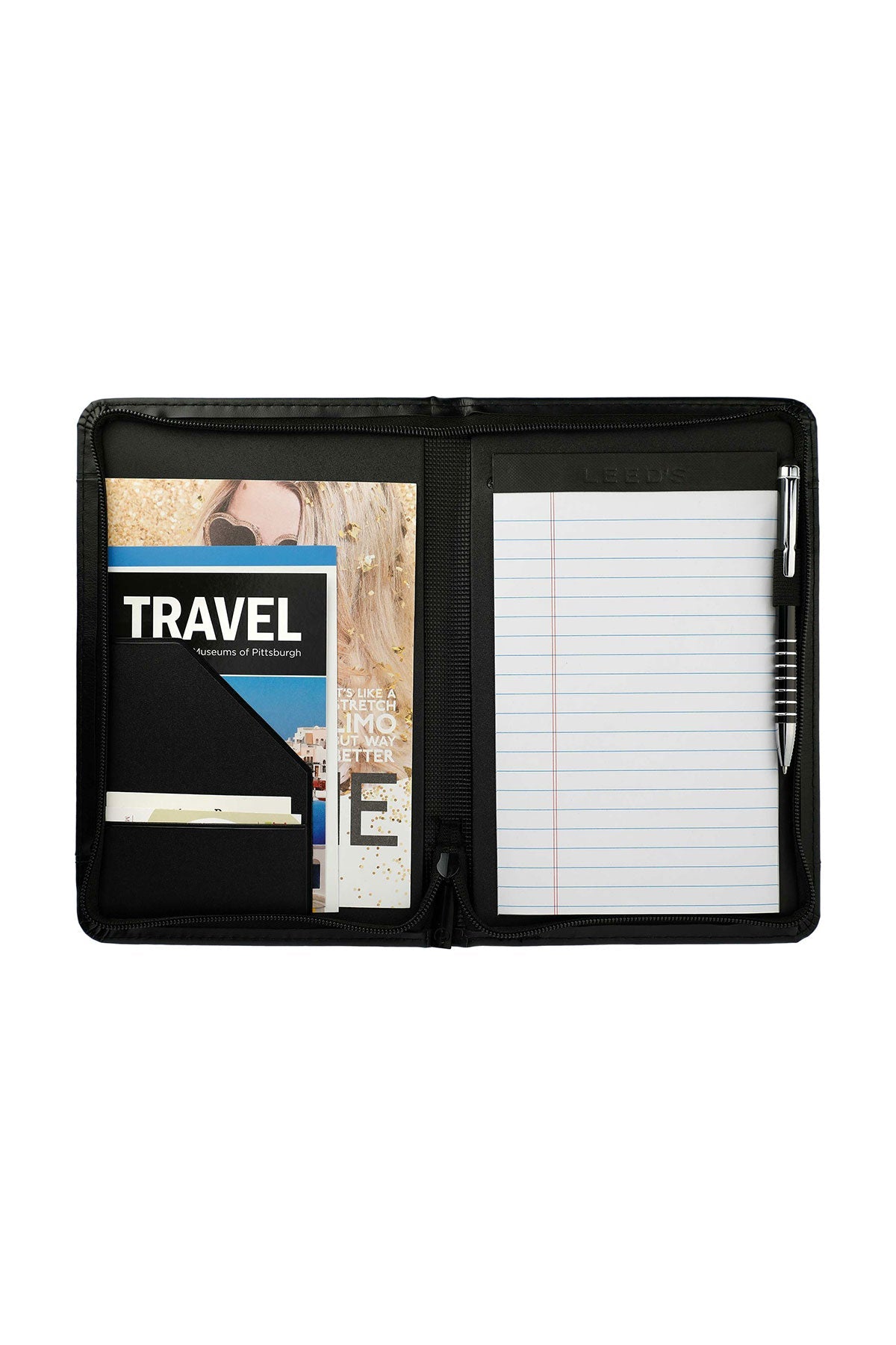 Windsor Impressions Jr. Zippered Padfolio 0551 Black
