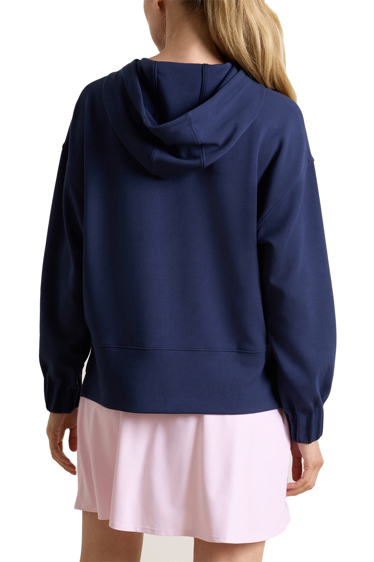 Peter Millar Women's Flora Knit Custom Hoodies, Navy [Vision Electric and Systems]