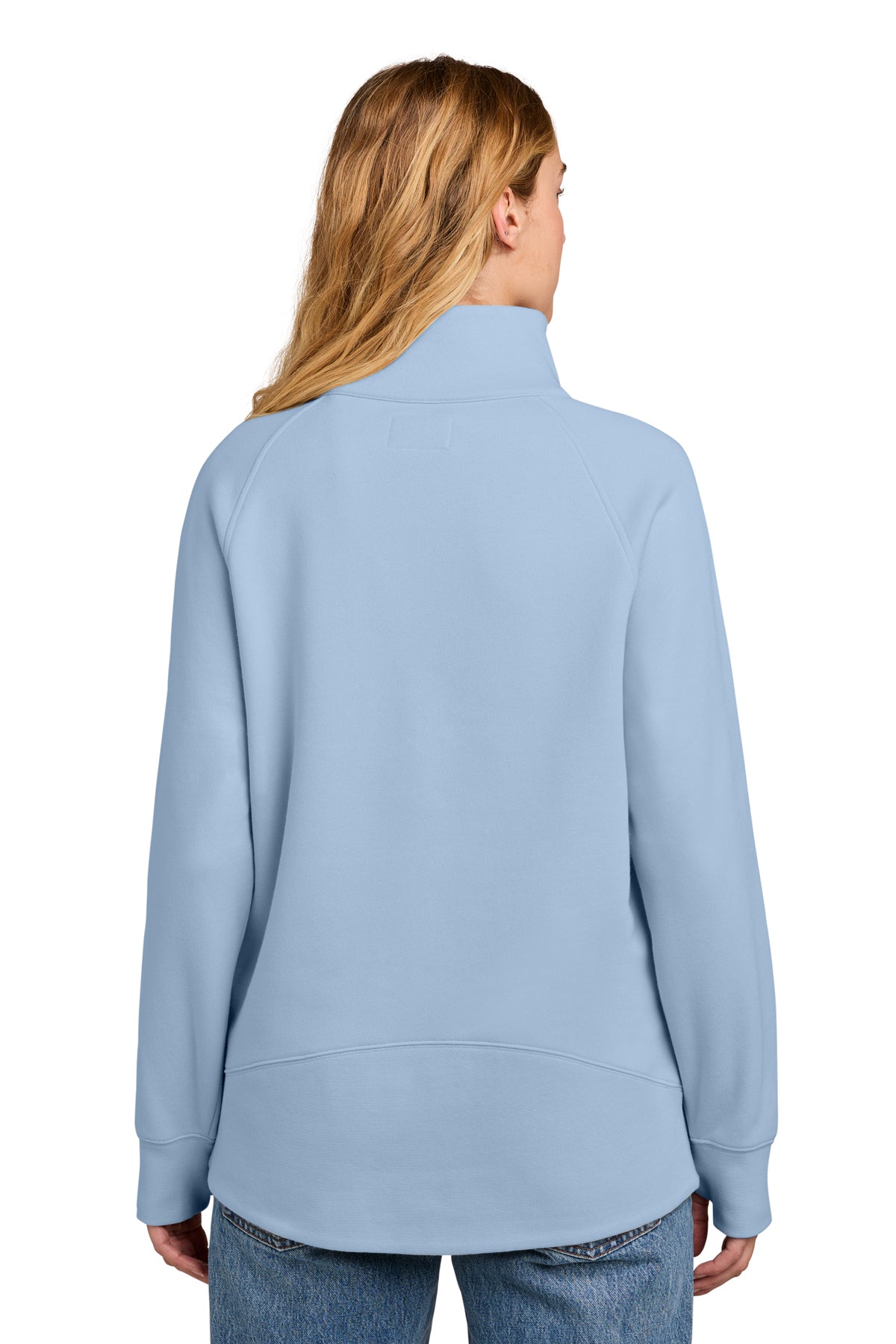 New Era Women’s Heritage Fleece Custom 1/2-Zips, Cloud Blue