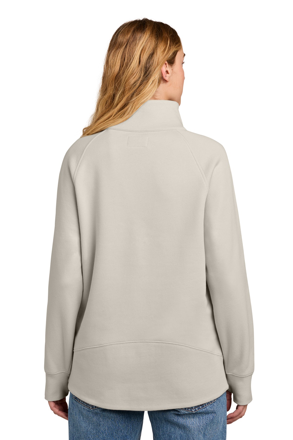 New Era Women’s Heritage Fleece Custom 1/2-Zips, Soft Beige