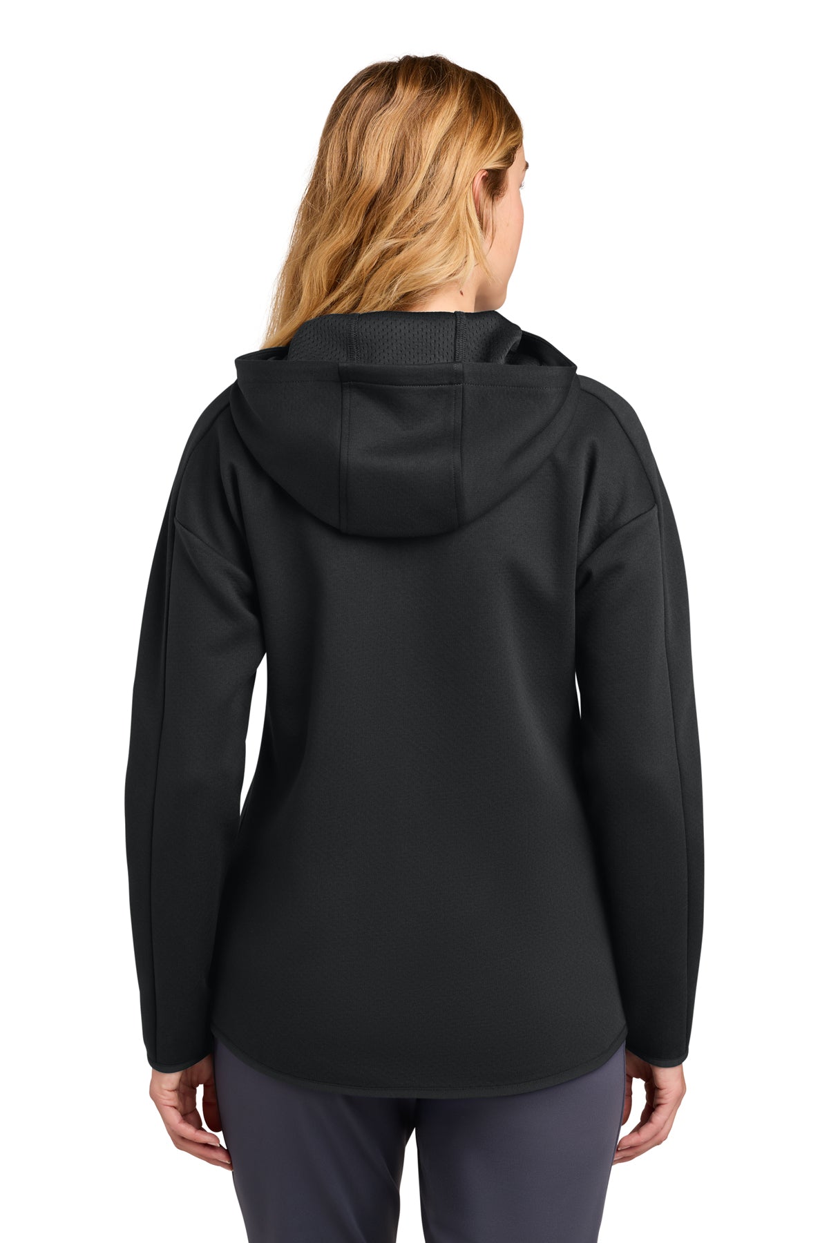 New Era Women’s Double Back Custom Full-Zip Hoodies, Black