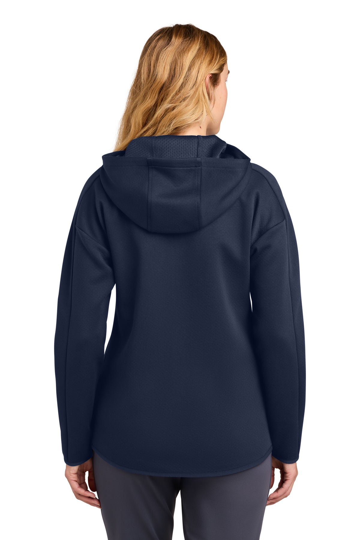 New Era Women’s Double Back Custom Full-Zip Hoodies, True Navy