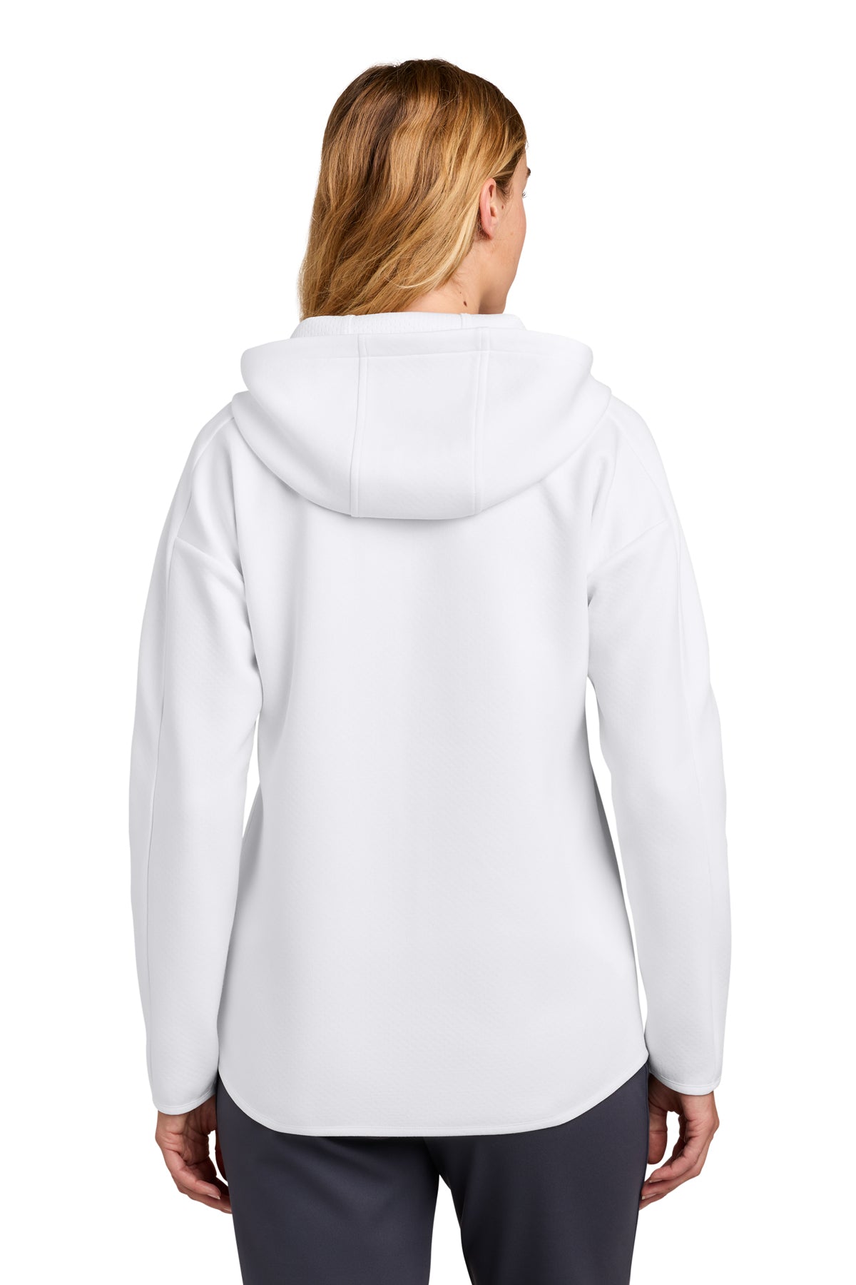 New Era Women’s Double Back Custom Full-Zip Hoodies, White