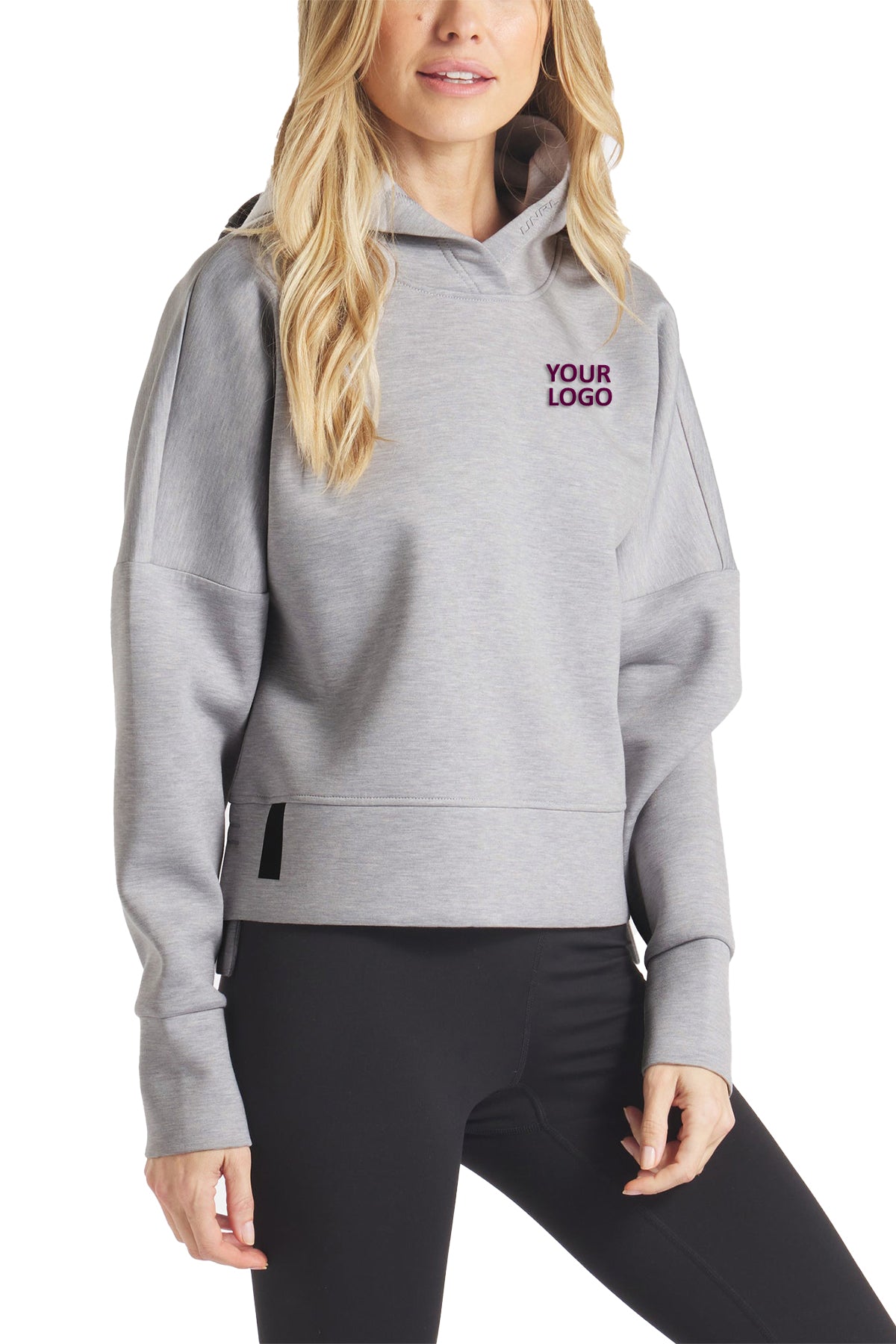 UNRL Women's LuxBreak Oversized Custom Hoodies, Heather Gray