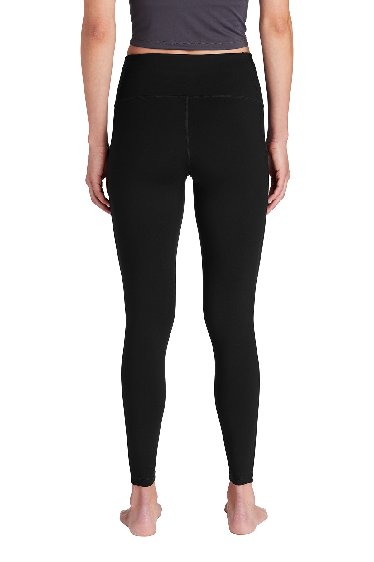 Sport-Tek Women's Custom High Rise 7/8 Leggings, Black