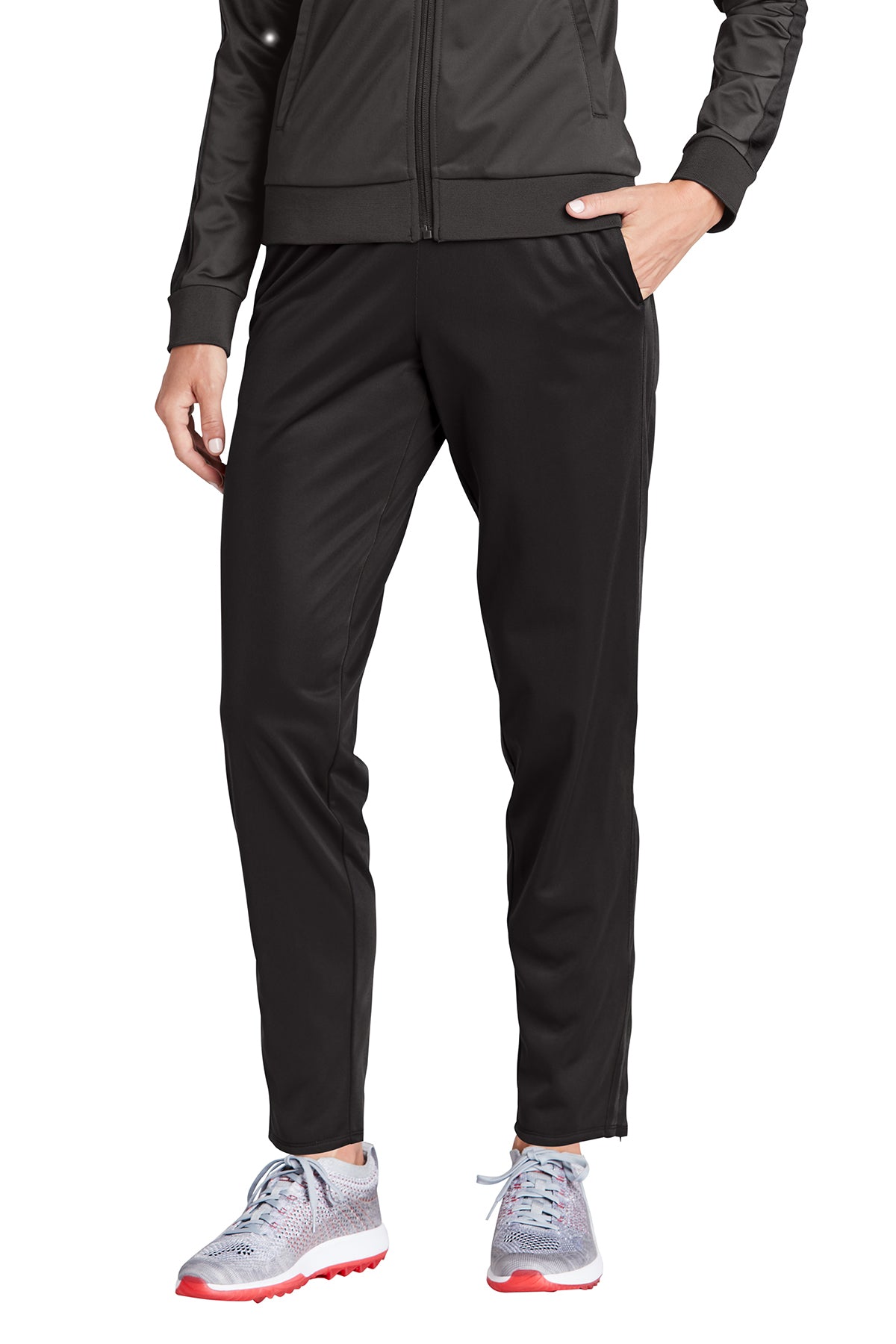 Sport-Tek Women's Custom Tricot Track Joggers, Black