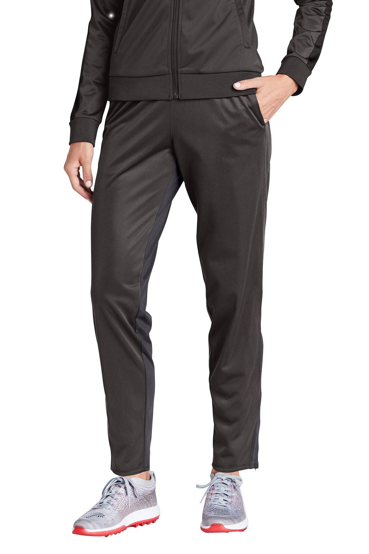 Sport-Tek Women's Tricot Custom Track Joggers, Graphite