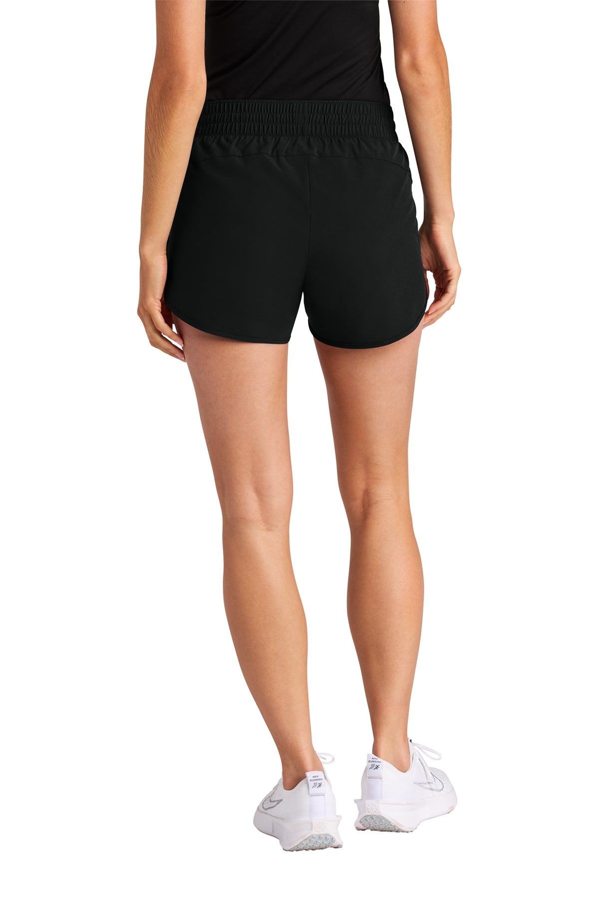 Sport-Tek Women’s Custom Repeat Swift Shorts, Black
