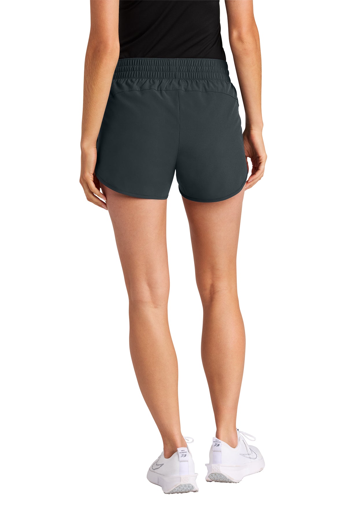 Sport-Tek Women’s Custom Repeat Swift Shorts, Iron Grey