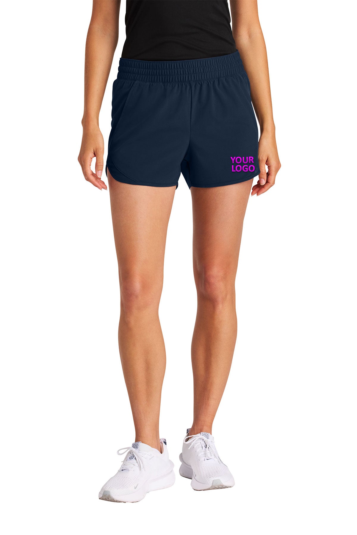 Sport-Tek Women’s Custom Repeat Swift Shorts, True Navy