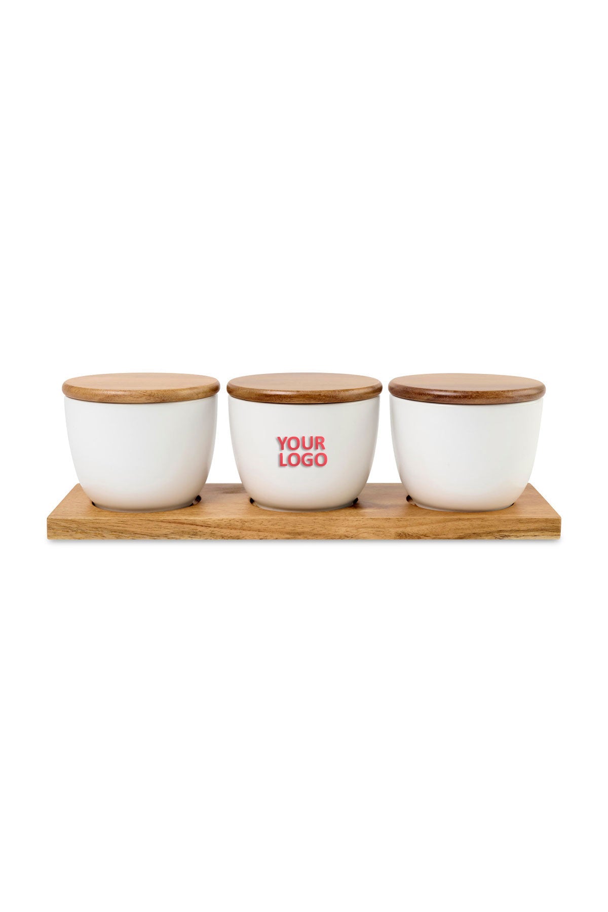 La Cuisine Appetizer Trio Custom Tray, Wood