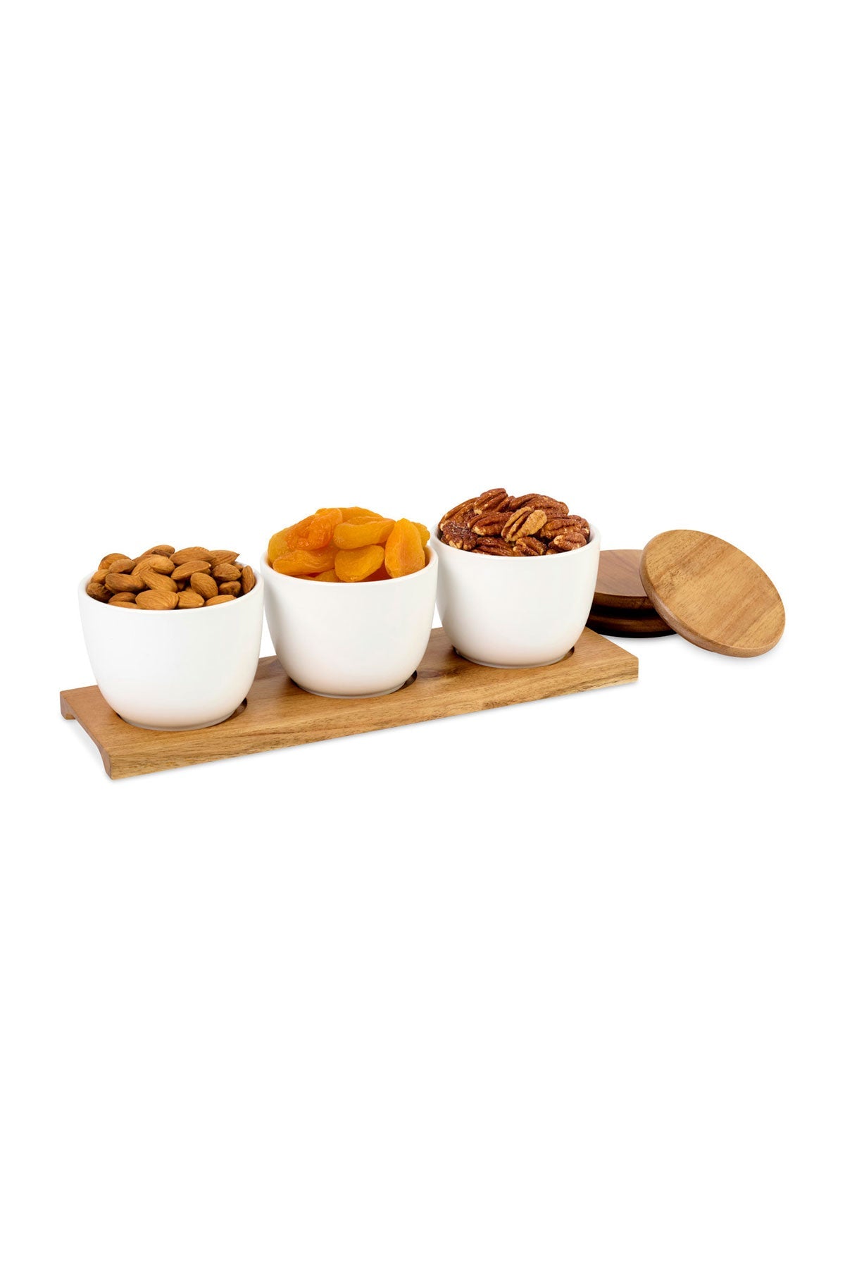 La Cuisine Appetizer Trio Custom Tray, Wood