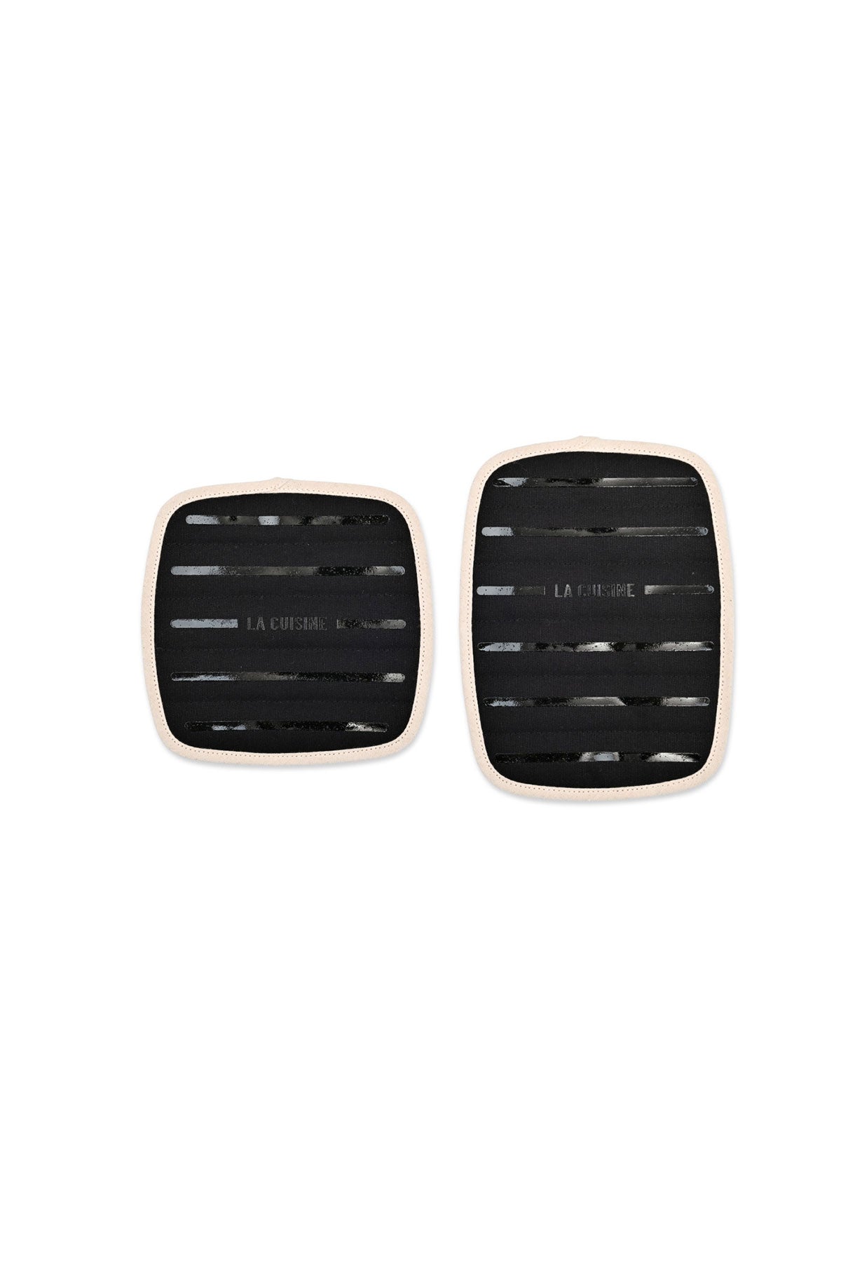 La Cuisine Potholder Hot Pad Custom Set, Black