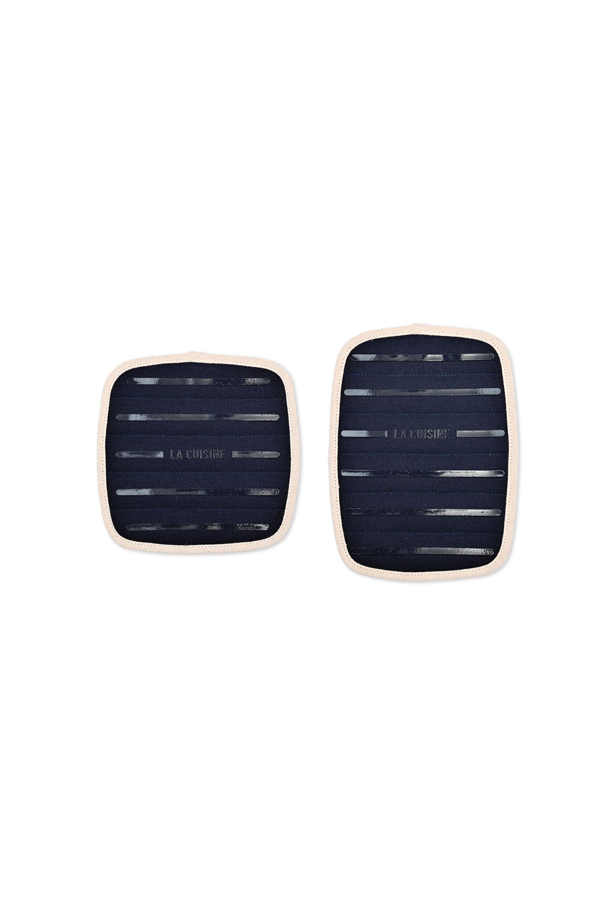La Cuisine Potholder Hot Pad Custom Set, Navy