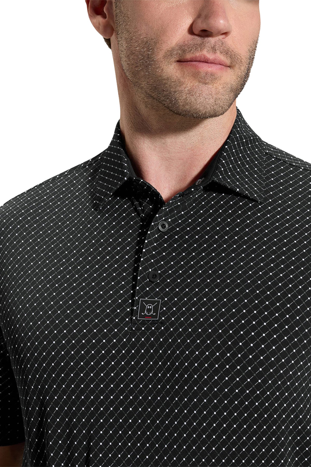 Ghost Golf Links Custom Polos, Black [Tetra Solutions] [Tetra Solutions]