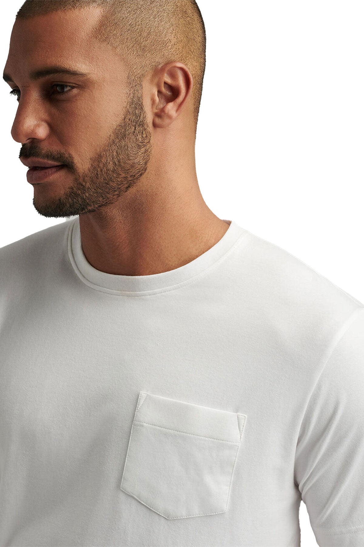 Peter Millar Crown Comfort Short-Sleeve Pocket Custom Tee's, White [Matos Builders]