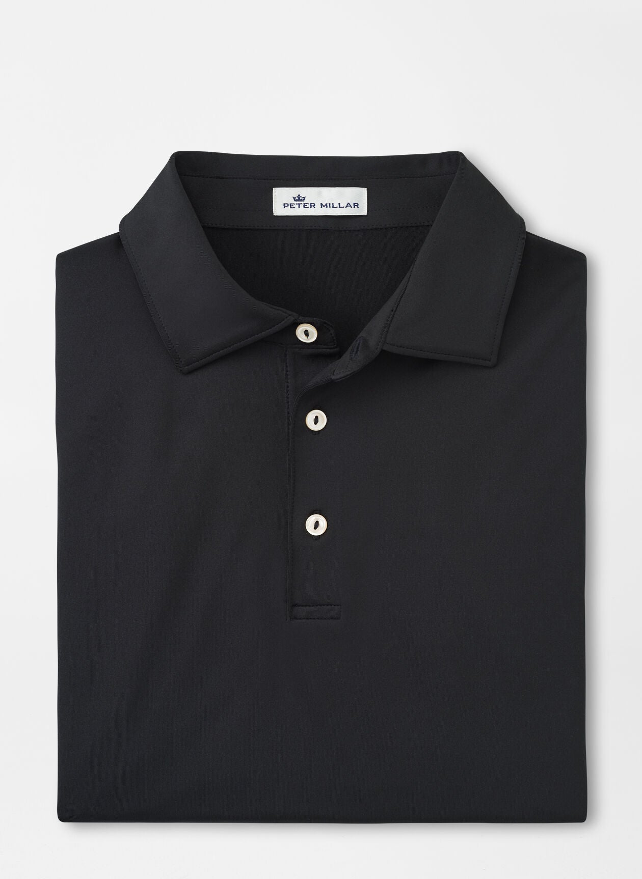 Peter Millar Performance Self Collar Custom Polos, Black [Alpha Kappa Lambda - Gamma Beta]
